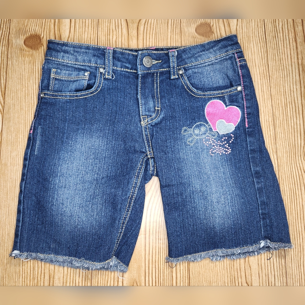 VIGOSS Girls Denim Embroidered Jeanβ Shorts Size 12